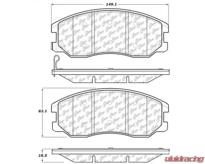 Centric C-Tek Ceramic Brake Pads with Shims 103.12640 - 103.12640