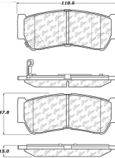 Centric C-Tek Ceramic Brake Pads with Shims 103.12970                                     - 103.12970 - Image 3