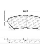 Centric C-Tek Ceramic Brake Pads with Shims 103.13250                                     - 103.13250 - Image 2