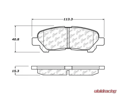 Centric C-Tek Ceramic Brake Pads with Shims 103.13250 - 103.13250