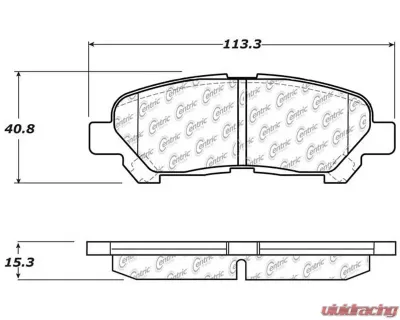 Centric C-Tek Ceramic Brake Pads with Shims 103.13250 - 103.13250