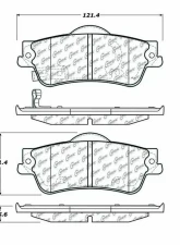 Centric C-Tek Ceramic Brake Pads with Shims 103.13520                                     - 103.13520 - Image 3