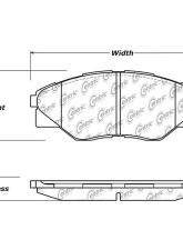 Centric C-Tek Ceramic Brake Pads with Shims 103.15230                                     - 103.15230 - Image 3