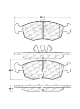 Centric C-Tek Ceramic Brake Pads with Shims 103.15680                                     - 103.15680 - Image 2