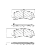 Centric C-Tek Ceramic Brake Pads with Shims 103.16770                                     - 103.16770 - Image 2