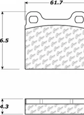 Posi-Quiet Semi-Metallic Brake Pads 104.00310                                     - 104.00310 - Image 3