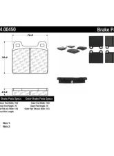 Posi-Quiet Semi-Metallic Brake Pads 104.00450                                     - 104.00450 - Image 2