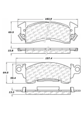 Posi-Quiet Semi-Metallic Brake Pads with Hardware 104.00521                                     - 104.00521 - Image 2
