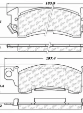 Posi-Quiet Semi-Metallic Brake Pads with Hardware 104.00521                                     - 104.00521 - Image 3