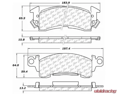 Posi-Quiet Semi-Metallic Brake Pads with Hardware 104.00521 - 104.00521