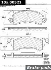 Posi-Quiet Semi-Metallic Brake Pads with Hardware 104.00521                                     - 104.00521 - Image 3
