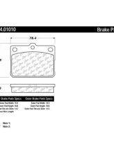 Posi-Quiet Semi-Metallic Brake Pads 104.01010                                     - 104.01010 - Image 2