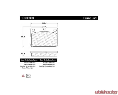 Posi-Quiet Semi-Metallic Brake Pads 104.01010 - 104.01010