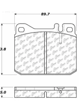 Posi-Quiet Semi-Metallic Brake Pads 104.01450                                     - 104.01450 - Image 2