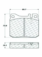 Posi-Quiet Semi-Metallic Brake Pads 104.01451                                     - 104.01451 - Image 3
