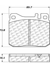 Posi-Quiet Semi-Metallic Brake Pads 104.01451                                     - 104.01451 - Image 5
