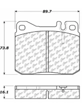 Posi-Quiet Semi-Metallic Brake Pads 104.01451                                     - 104.01451 - Image 2