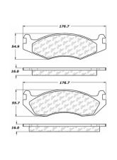 Posi-Quiet Semi-Metallic Brake Pads with Hardware 104.02030                                     - 104.02030 - Image 3