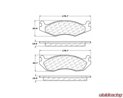 Posi-Quiet Semi-Metallic Brake Pads with Hardware 104.02030 - 104.02030