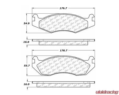 Posi-Quiet Semi-Metallic Brake Pads with Hardware 104.02030 - 104.02030