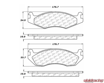 Posi-Quiet Semi-Metallic Brake Pads with Hardware 104.02030 - 104.02030