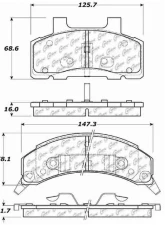 Posi-Quiet Semi-Metallic Brake Pads with Hardware 104.02150                                     - 104.02150 - Image 3