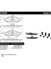 Posi-Quiet Semi-Metallic Brake Pads with Hardware 104.03240                                     - 104.03240 - Image 2