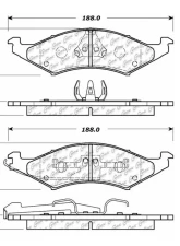 Posi-Quiet Semi-Metallic Brake Pads with Hardware 104.03240                                     - 104.03240 - Image 3