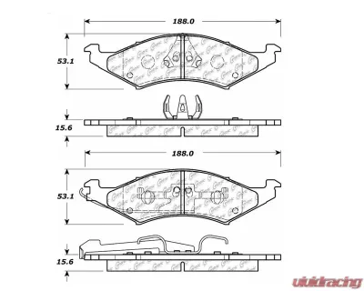 Posi-Quiet Semi-Metallic Brake Pads with Hardware 104.03240 - 104.03240