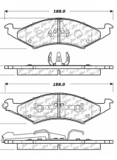Posi-Quiet Semi-Metallic Brake Pads with Hardware 104.03240                                     - 104.03240 - Image 3