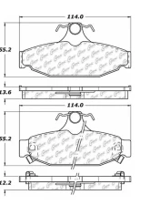 Posi-Quiet Semi-Metallic Brake Pads with Hardware 104.04130                                     - 104.04130 - Image 3