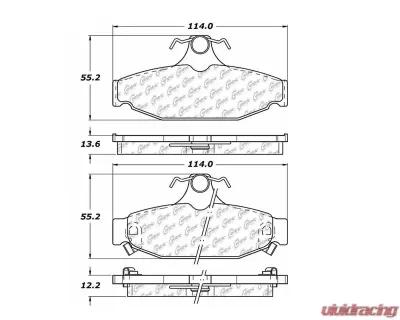 Posi-Quiet Semi-Metallic Brake Pads with Hardware 104.04130 - 104.04130