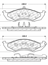 Posi-Quiet Semi-Metallic Brake Pads with Hardware 104.04170                                     - 104.04170 - Image 3