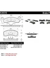 Posi-Quiet Semi-Metallic Brake Pads with Hardware 104.04310                                     - 104.04310 - Image 2