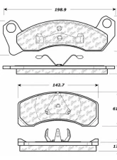 Posi-Quiet Semi-Metallic Brake Pads with Hardware 104.04310                                     - 104.04310 - Image 3
