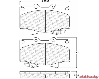 Posi-Quiet Semi-Metallic Brake Pads with Hardware 104.05020 - 104.05020