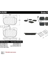 Posi-Quiet Semi-Metallic Brake Pads with Hardware 104.05200                                     - 104.05200 - Image 2
