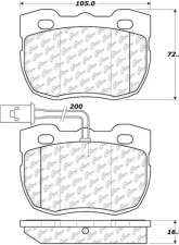 Posi-Quiet Semi-Metallic Brake Pads with Hardware 104.05200                                     - 104.05200 - Image 3