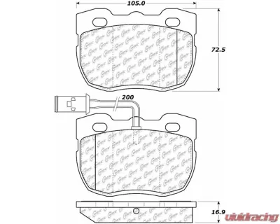 Posi-Quiet Semi-Metallic Brake Pads with Hardware 104.05200 - 104.05200