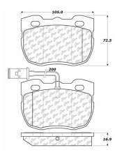 Posi-Quiet Semi-Metallic Brake Pads with Hardware 104.05200                                     - 104.05200 - Image 3