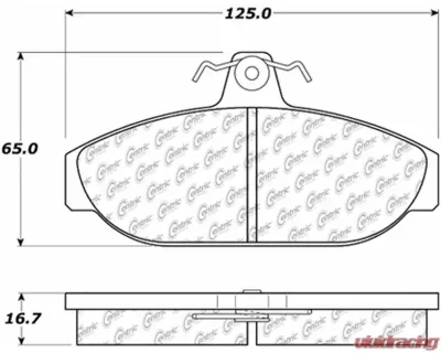 Posi-Quiet Semi-Metallic Brake Pads with Hardware 104.05650 - 104.05650