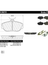 Posi-Quiet Semi-Metallic Brake Pads with Hardware 104.06010                                     - 104.06010 - Image 2