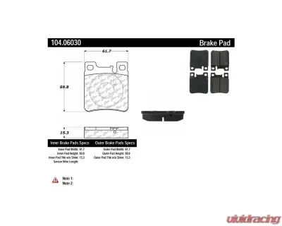Posi-Quiet Semi-Metallic Brake Pads 104.06030 - 104.06030