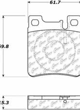 Posi-Quiet Semi-Metallic Brake Pads 104.06030                                     - 104.06030 - Image 3