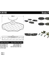Posi-Quiet Semi-Metallic Brake Pads with Hardware 104.06100                                     - 104.06100 - Image 2