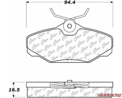 Posi-Quiet Semi-Metallic Brake Pads with Hardware 104.06100 - 104.06100