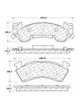 Posi-Quiet Semi-Metallic Brake Pads with Hardware 104.06140                                     - 104.06140 - Image 3