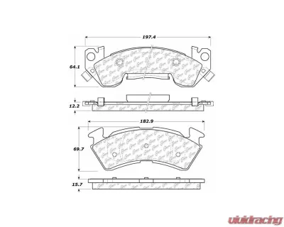 Posi-Quiet Semi-Metallic Brake Pads with Hardware 104.06140 - 104.06140