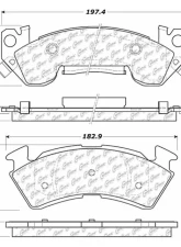 Posi-Quiet Semi-Metallic Brake Pads with Hardware 104.06140                                     - 104.06140 - Image 5