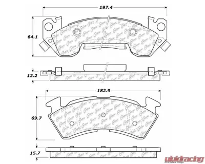 Posi-Quiet Semi-Metallic Brake Pads with Hardware 104.06140 - 104.06140
